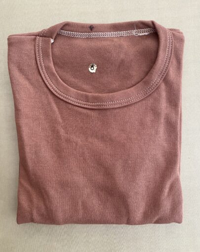 polera manga corta Café Algodón